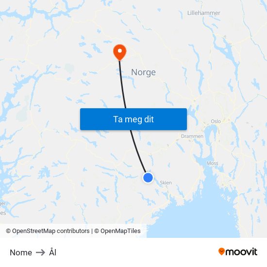Nome to Ål map