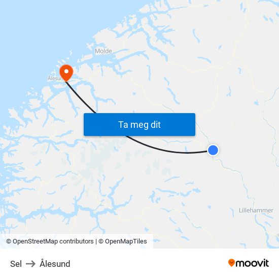 Sel to Ålesund map