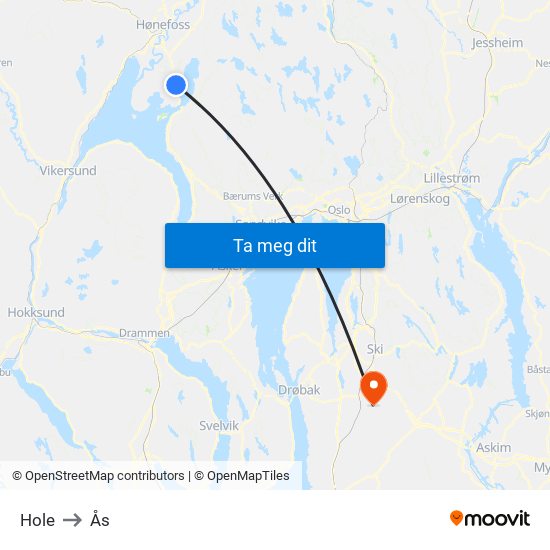 Hole to Ås map