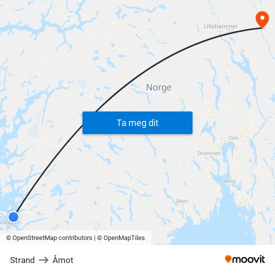 Strand to Åmot map