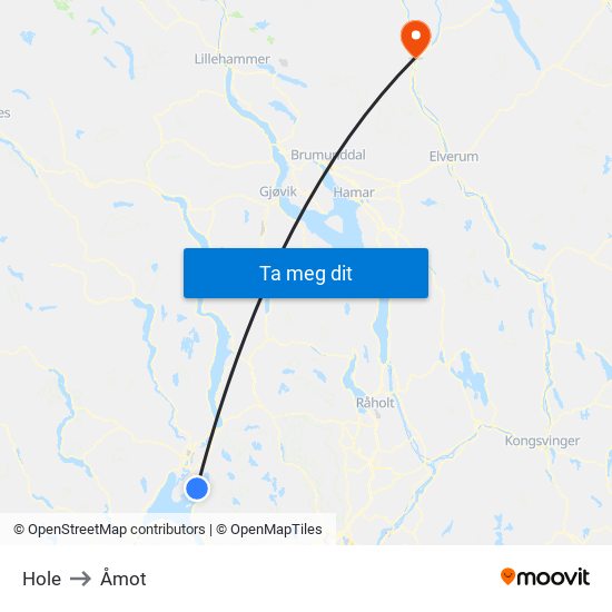 Hole to Åmot map