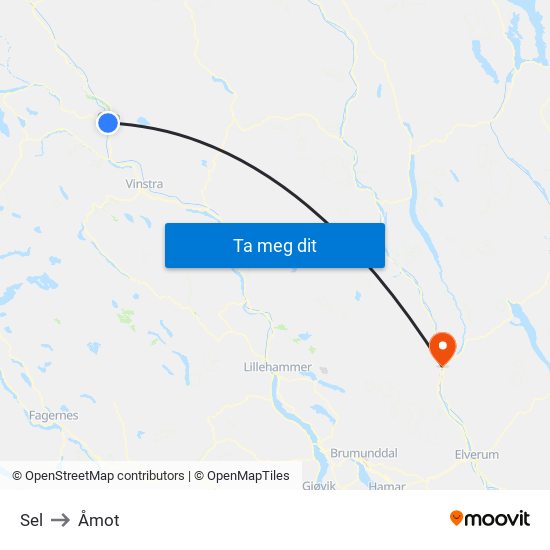 Sel to Åmot map