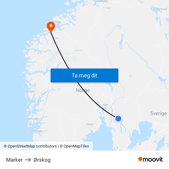 Marker to Ørskog map