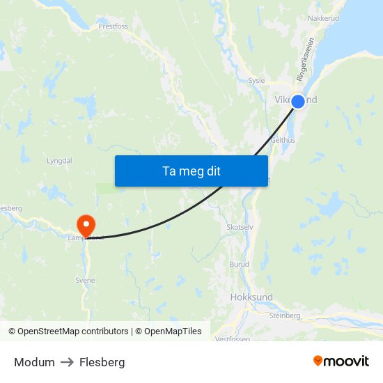 Modum to Flesberg map