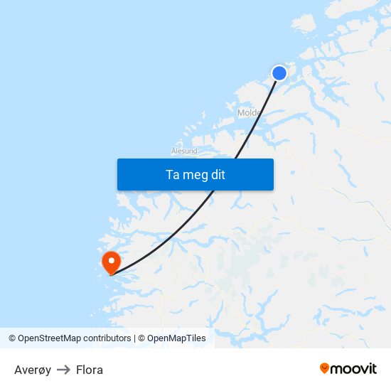 Averøy to Flora map