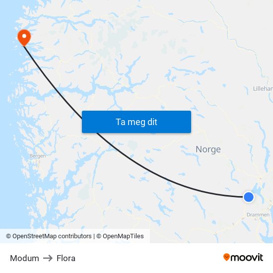 Modum to Flora map