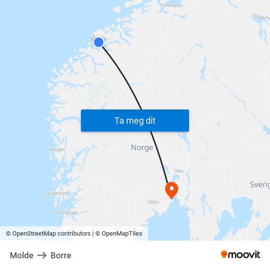 Molde to Borre map