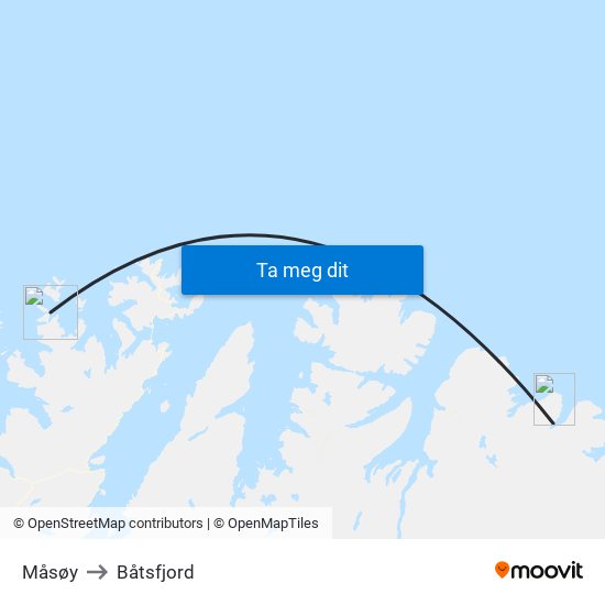 Måsøy to Båtsfjord map