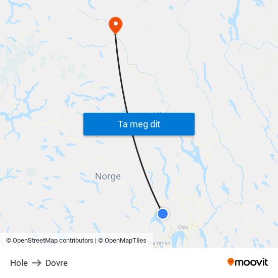 Hole to Dovre map