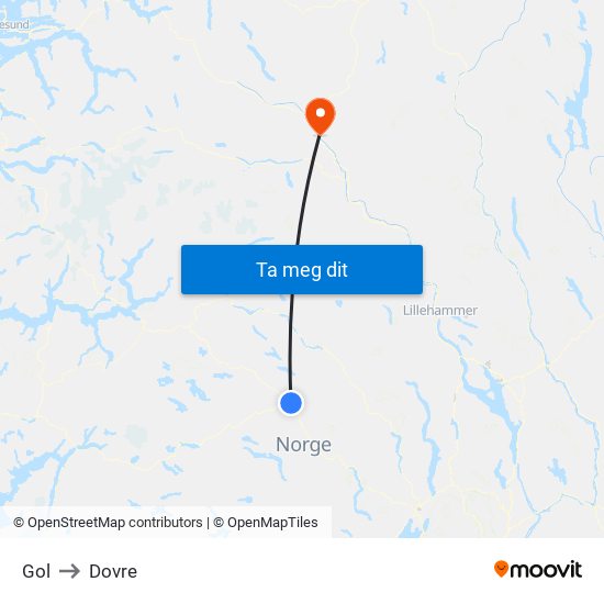Gol to Dovre map