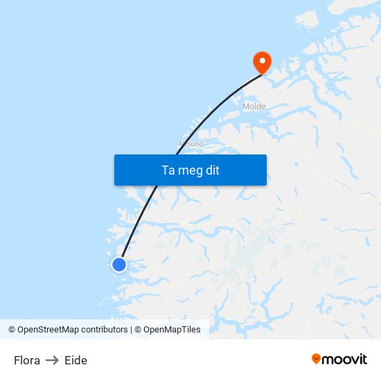 Flora to Eide map