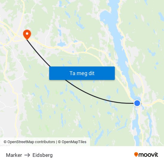 Marker to Eidsberg map