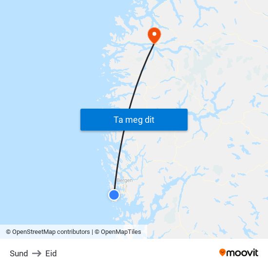 Sund to Eid map