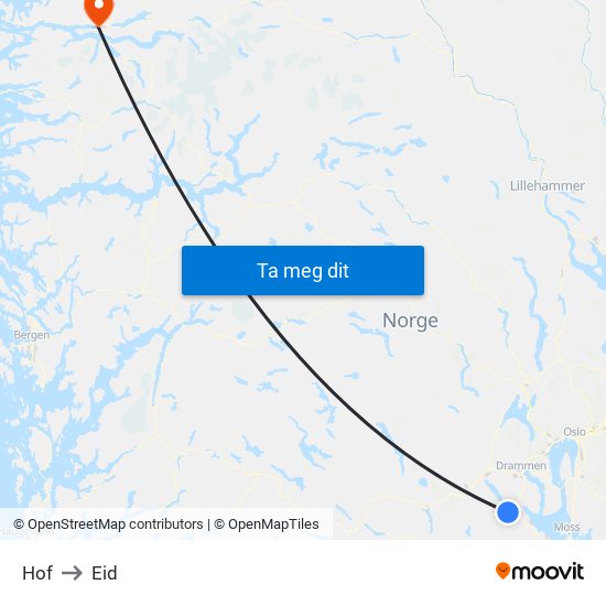 Hof to Eid map