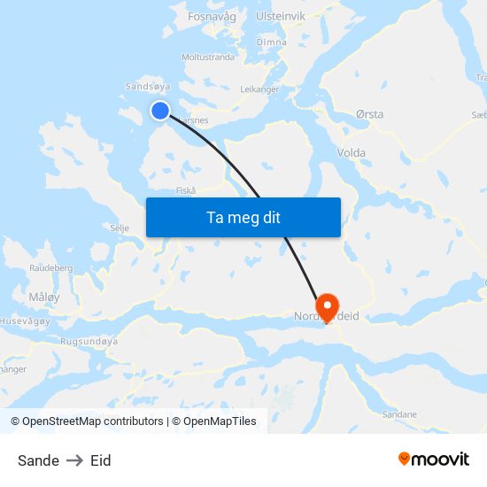 Sande to Eid map