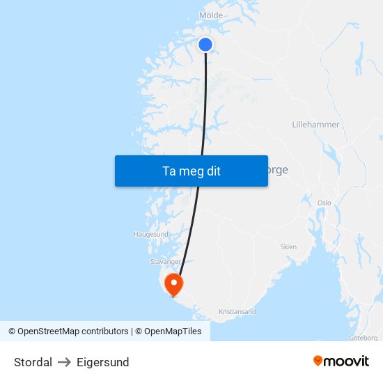 Stordal to Eigersund map