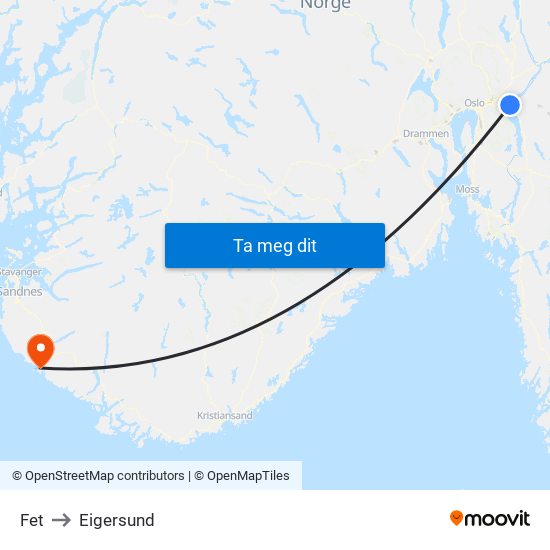 Fet to Eigersund map