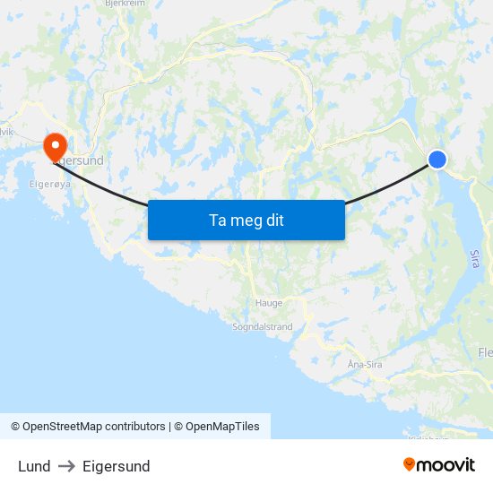Lund to Eigersund map