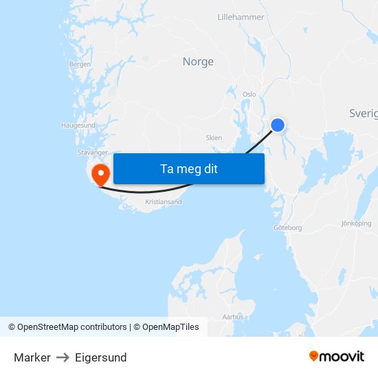 Marker to Eigersund map