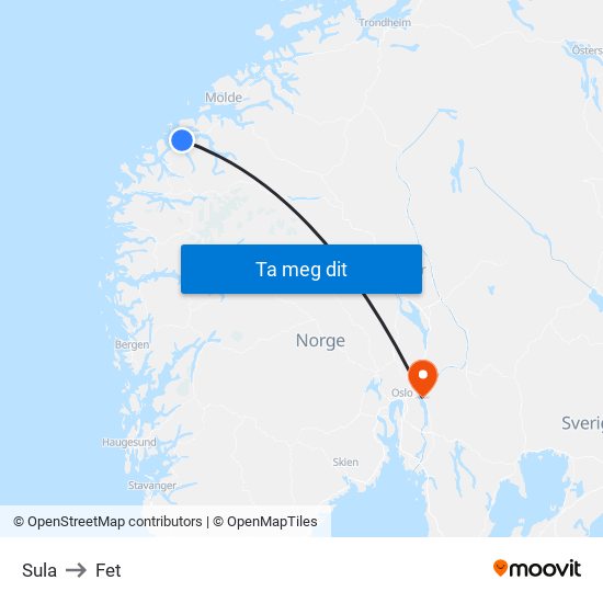 Sula to Fet map