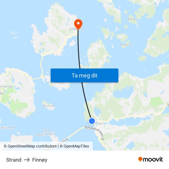 Strand to Finnøy map