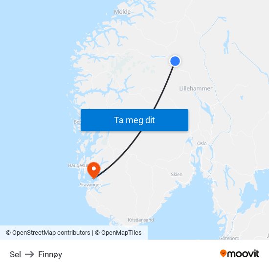 Sel to Finnøy map