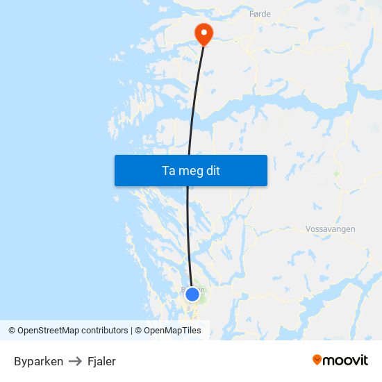 Byparken to Fjaler map