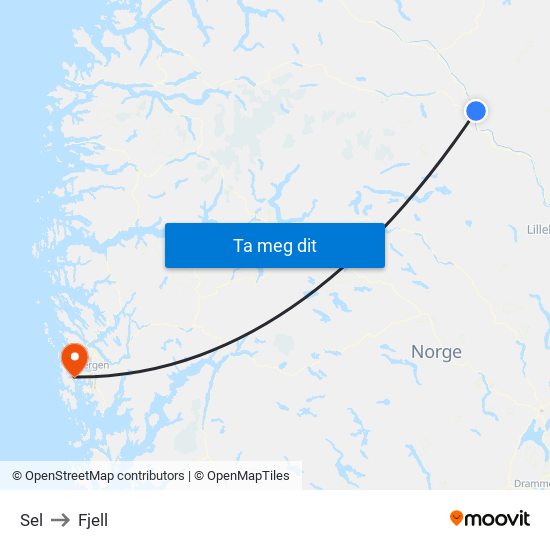 Sel to Fjell map