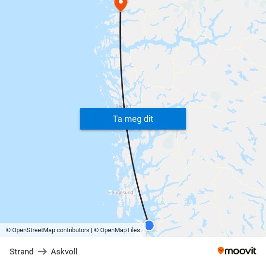 Strand to Askvoll map