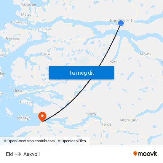 Eid to Askvoll map