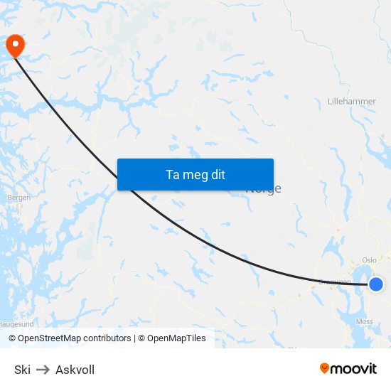 Ski to Askvoll map