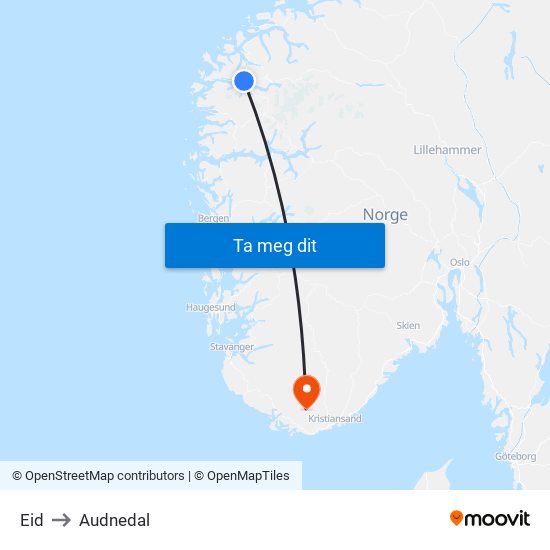 Eid to Audnedal map