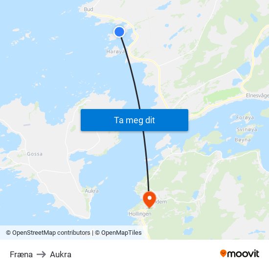 Fræna to Aukra map