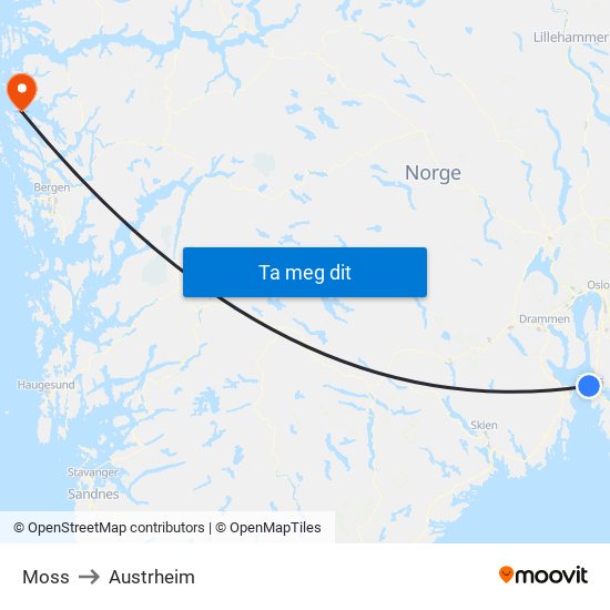 Moss to Austrheim map