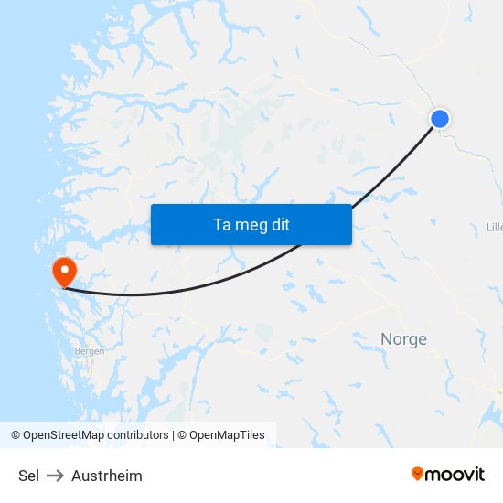 Sel to Austrheim map