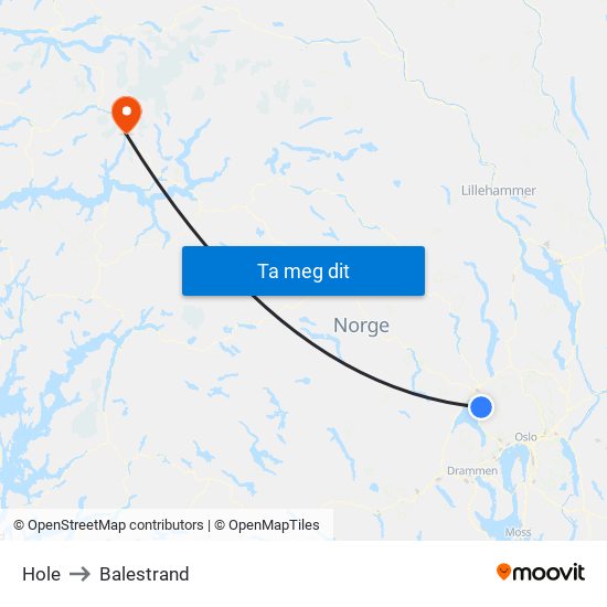 Hole to Balestrand map