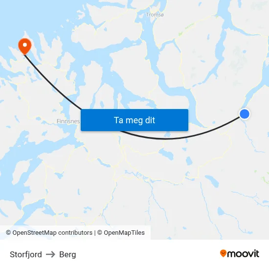 Storfjord to Berg map