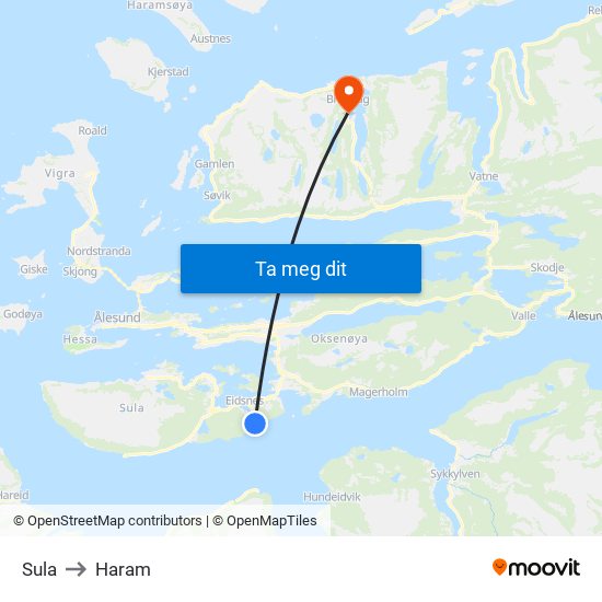 Sula to Haram map