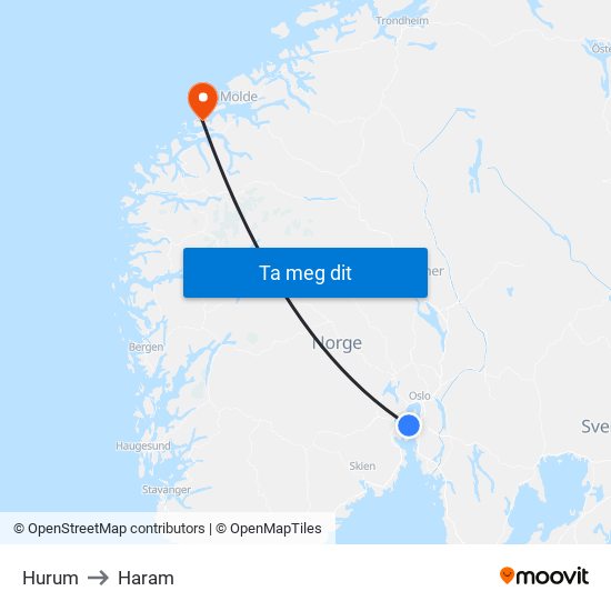 Hurum to Haram map