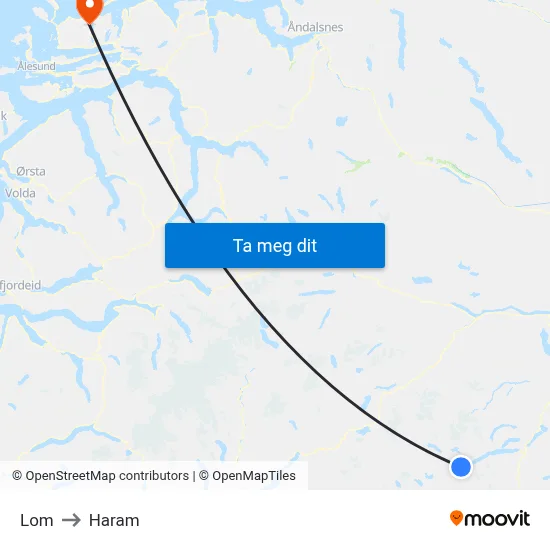 Lom to Haram map