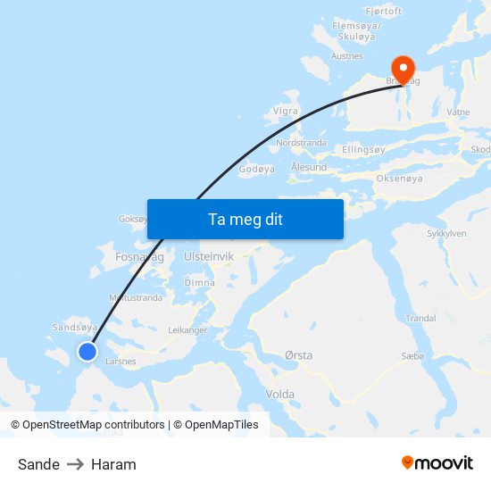 Sande to Haram map