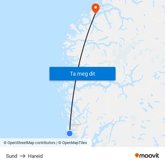 Sund to Hareid map