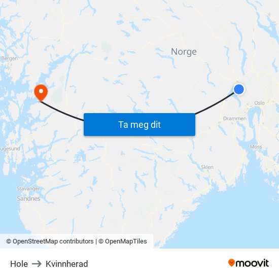 Hole to Kvinnherad map