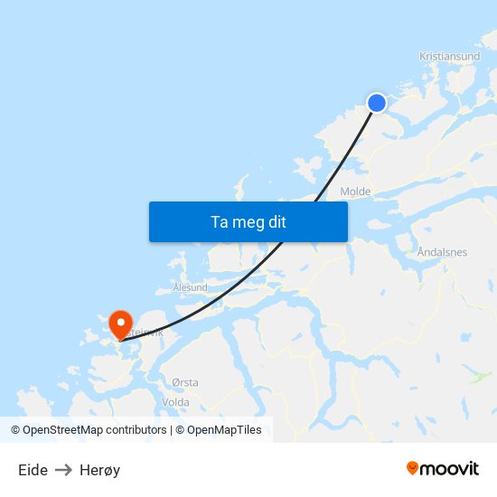Eide to Herøy map
