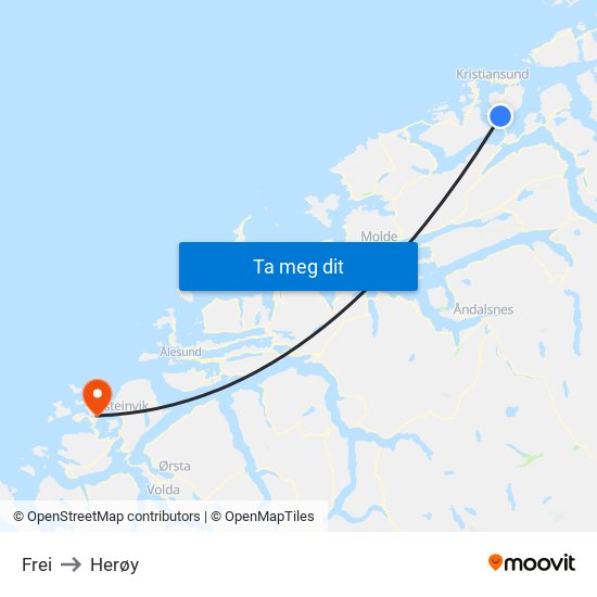 Frei to Herøy map