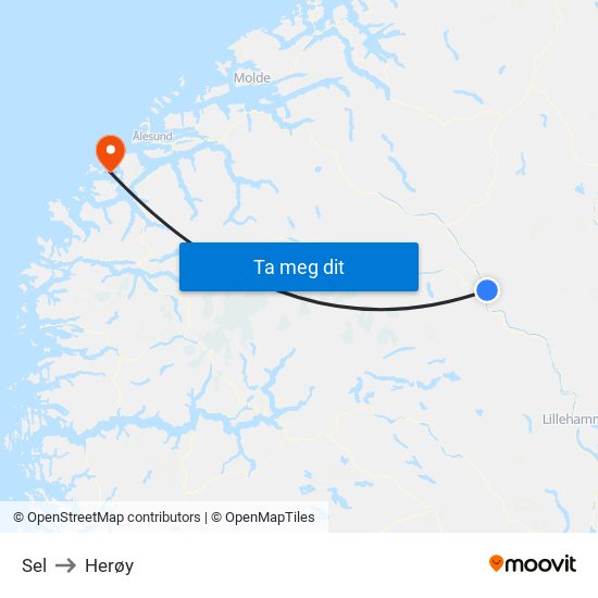 Sel to Herøy map