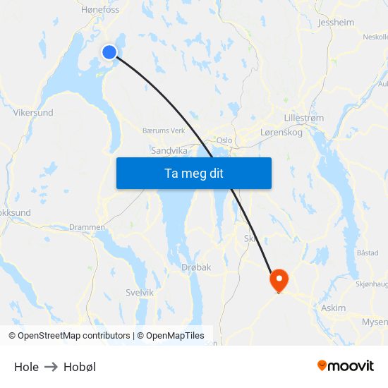 Hole to Hobøl map