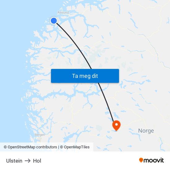 Ulstein to Hol map