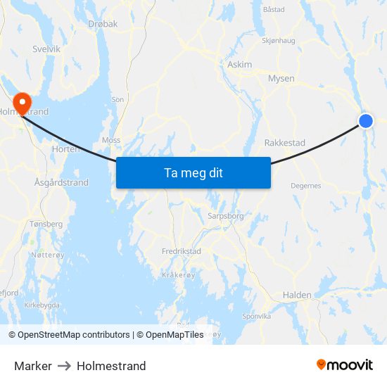 Marker to Holmestrand map