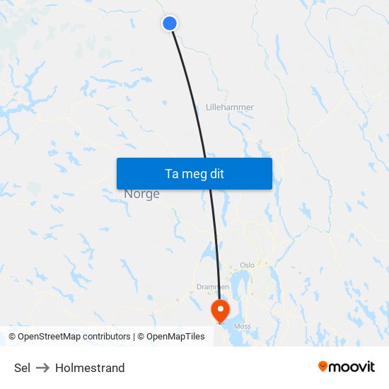 Sel to Holmestrand map